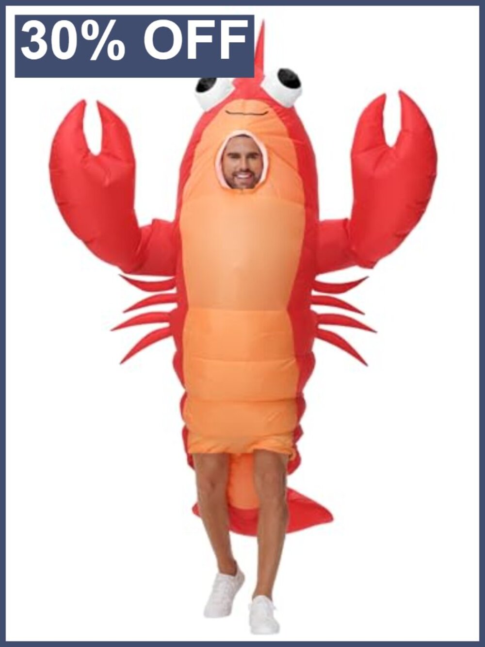 Inflatable Lobster Costume Adult Blow Up Halloween Cosplay Party Polyester
